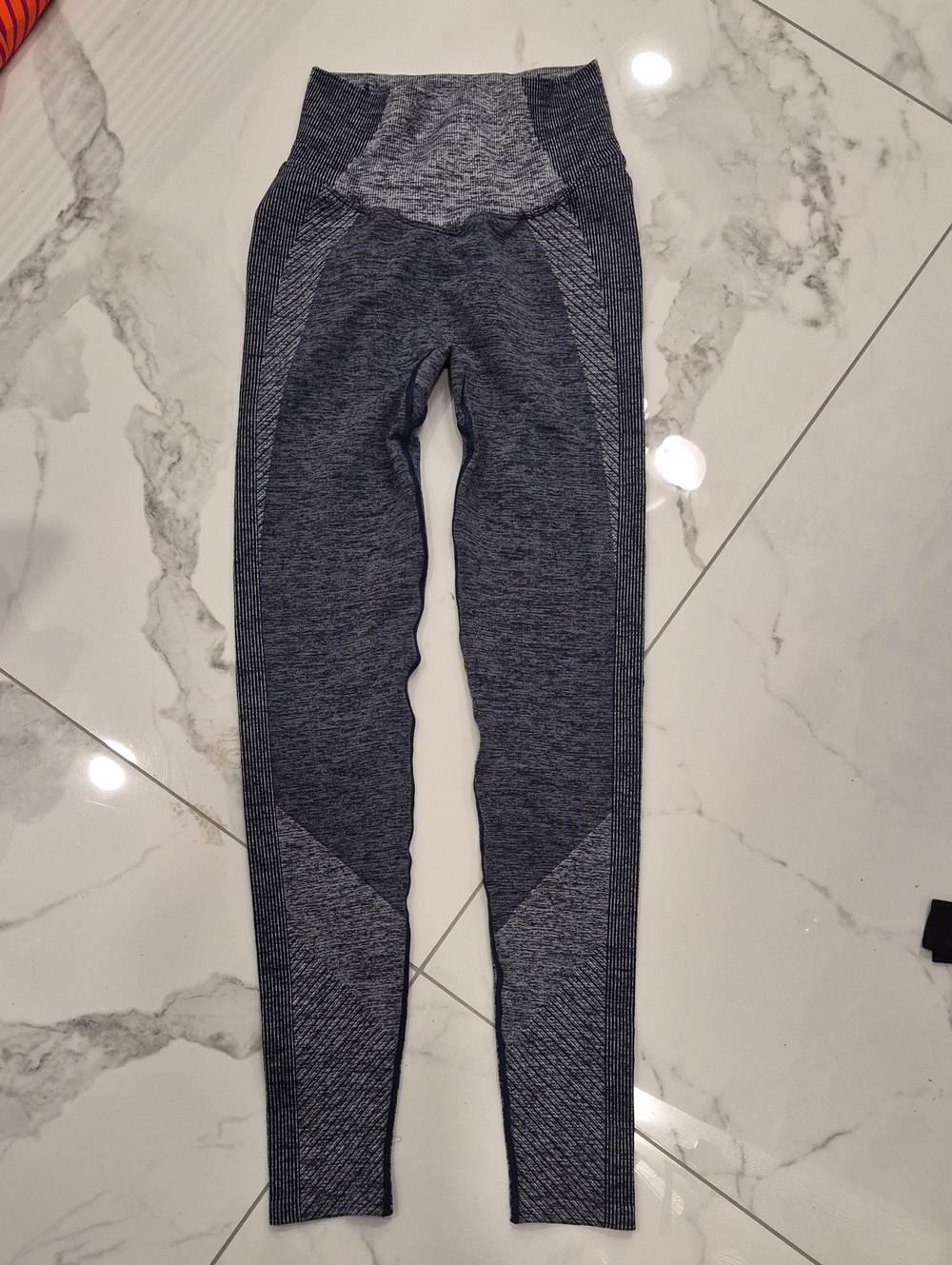 PINK Victoria's Secret Heathered Navy Seamless Leggings Nwot